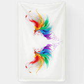 Watteuze Regenboogvleugels Spandoek (Verticaal)