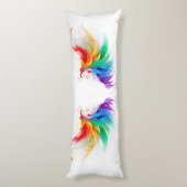 Wattevleugels in Regenboogkleuren Lichaamskussen (Achterkant (Verticaal))