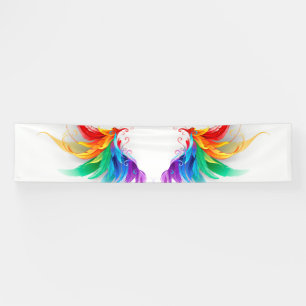Wattevleugels in Regenboogkleuren Spandoek