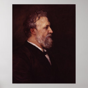 Watts - portret van William Morris 1870 Poster