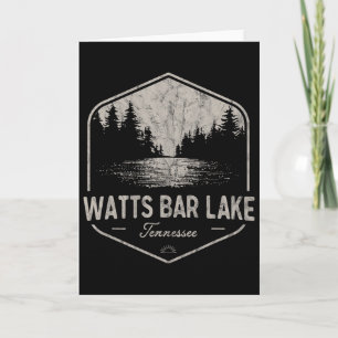 Watts R Lake Tennessee Buitenleven Vintage Kaart