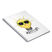 Watts Up Grappige Lamp Punt Notitieboek (Rechterzijde)