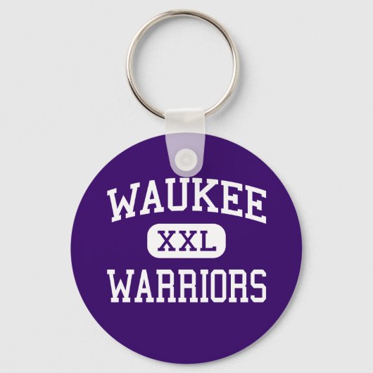 Waukee - Warriors - High School - Waukee Iowa Sleutelhanger (Voorkant)