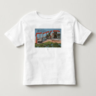 Wausau, Wisconsin - Grote letterscènes Kinder Shirts