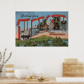 Wausau, Wisconsin - Grote letterscènes Poster (Keuken)