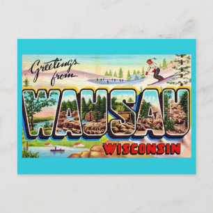 Wausau Wisconsin Wenskaart Briefkaart