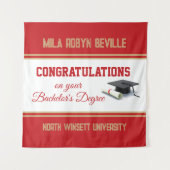 Wauw! Bachelor diploma! Afstuderen Wandkleed (Voorkant)