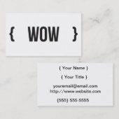 Wauw - Brackset - zwart en wit Visitekaartje (Voorkant / Achterkant)