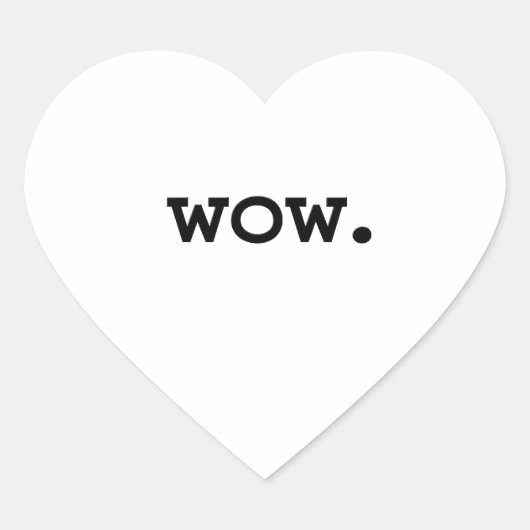 Wauw. Hart Sticker (Voorkant)