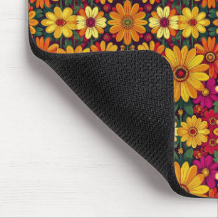 Wauw! Kleurrijk en helder bloemmotief. Muismat