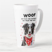 Wauw meer dan Border Collie Heart Bandana Latte Mok (Rechterhoek)