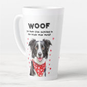 Wauw meer dan Border Collie Heart Bandana Latte Mok (Linkerhoek)