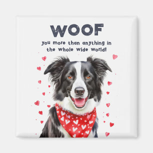 Wauw meer dan Border Collie Heart Bandana Magneet