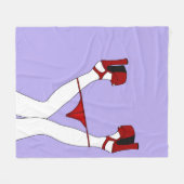 Wauw! Panties naar beneden, kinky cartoon pop kuns Fleece Deken (Voorkant (Horizontaal))