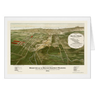 Wauwatosa, WI Panoramic Map - 1892