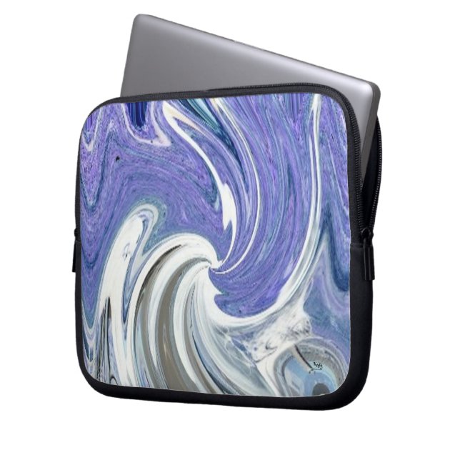 Wave Abstract Laptop Sleeve (Voorkant Links)