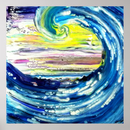 Wave Abstraction van Fiona Poster