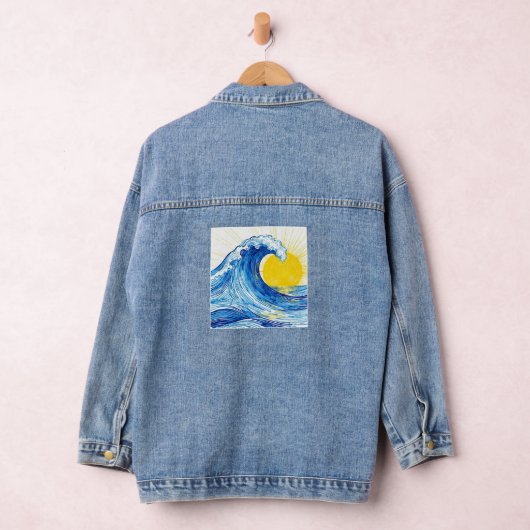 Wave and sun denim jacket (Hangar)