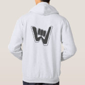 Wave and Walk Black Logo Essential Hoodie (Achterkant)