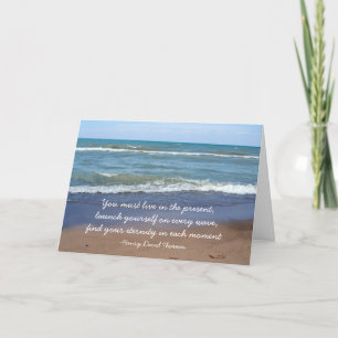 Wave Beach Thoreau Eternity Quote Afstuderen Kaart