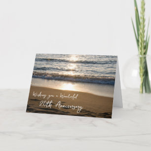 Wave bij zonsondergang 20e bruiloft Jubileum Kaart