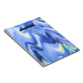Wave Blues Abstrait Chevron Stripe Journal (Côté Droit)