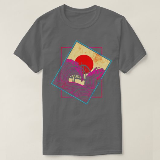 Wave Bridge Sun T-shirt (Design voorkant)