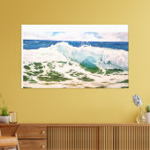 Wave Crash on the Shore: Realistic Seascape Canvas Afdruk (Insitu (Woonkamer))