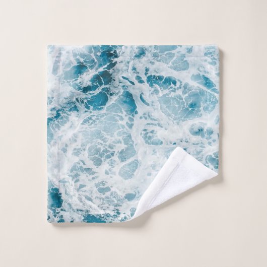 Wave de Summer Blue Ocean  (Gant de toilette)