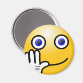 Wave emoticon bedankt! magneet (Voorkant / Achterkant)