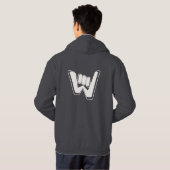 Wave en Walk Off-White Logo Essential Hoodie (Achterkant volledig)