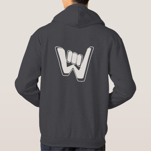 Wave en Walk Off-White Logo Essential Hoodie (Achterkant)