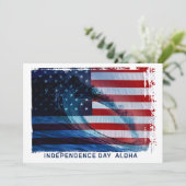 Wave Flag USA Patriottische Partij Uitnodigingen (Staand voorkant)