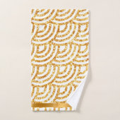 Wave Gold Sun Glitter Boho Popular Collectie Bad Handdoek (Handdoek)