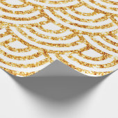 Wave Gold Sun Glitter Boho Popular Collectie Cadeaupapier (Hoek)