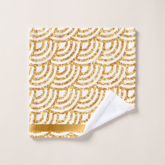 Wave Gold Sun Parties scintillant Boho Populaire C (Gant de toilette)