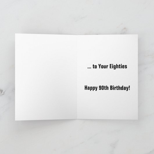 Wave Goodbye to Your AAcht - Happy 90th! Kaart (Binnen)