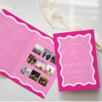 Wave Hot Pink Fête des mariées Jeu et Menu Livret