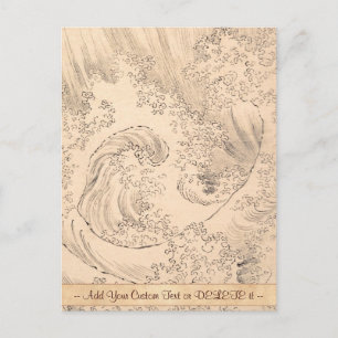 Wave Katsushika Hokusai waterhuiskunst Briefkaart