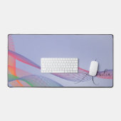 Wave lavendel oranje groene verloop bureaumat (Keyboard & Muis)