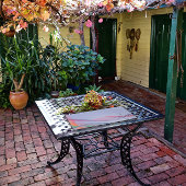 Wave lavendel oranje groene verloop bureaumat