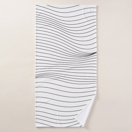 Wave Lines Pattern Abstracte Background.art, wave, Badhanddoek (Badhanddoek)