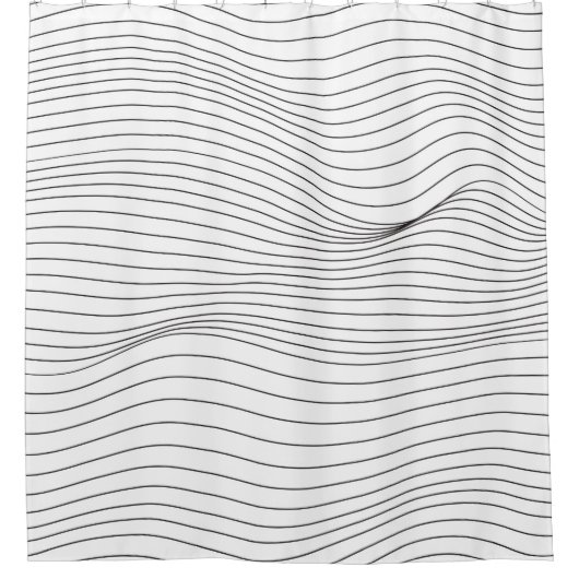 Wave Lines Pattern Abstracte Background.art, wave, Douchegordijn (Voorkant)