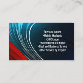 Wave Logo Patriotic Red White Blue Star Aannemer Visitekaartje (Achterkant)