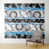 Wave Mechanism – Abstract Extra-Large Tapestry Wandkleed (In Situ (horizontaal))