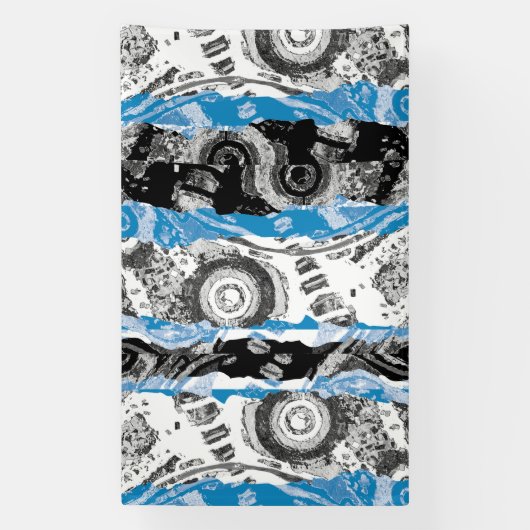 Wave Mechanism – Abstract Vinyl Banner (6' x 10') (Verticaal)
