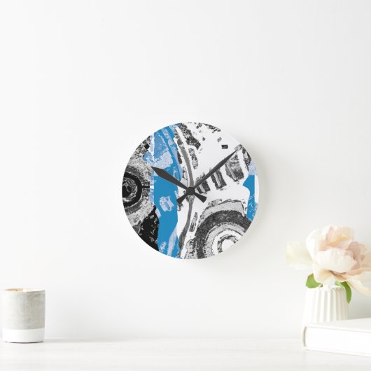 Wave Mechanism – Custom Wall Clock (10.75", Round Ronde Klok (Huis)