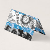 Wave Mechanism Horizontal Tent Fold Business Card Visitekaartjes (Achterkant)