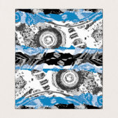 Wave Mechanism Horizontal Tent Fold Business Card Visitekaartjes (Binnenkant ongevouwen)