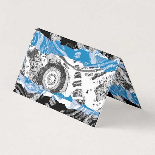 Wave Mechanism Horizontal Tent Fold Business Card Visitekaartjes (Voorkant)